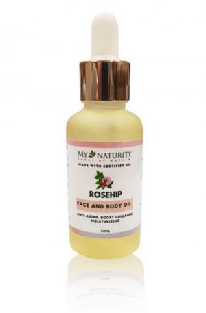 Rosehip Face & Body Oil For Collagen boost, anti aging with Petitgrain & Rose Geranium essential oil